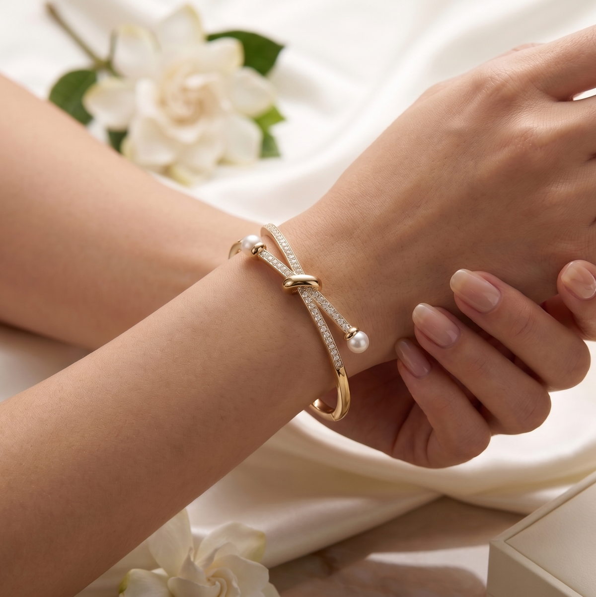 Diamond Bow Bracelet
