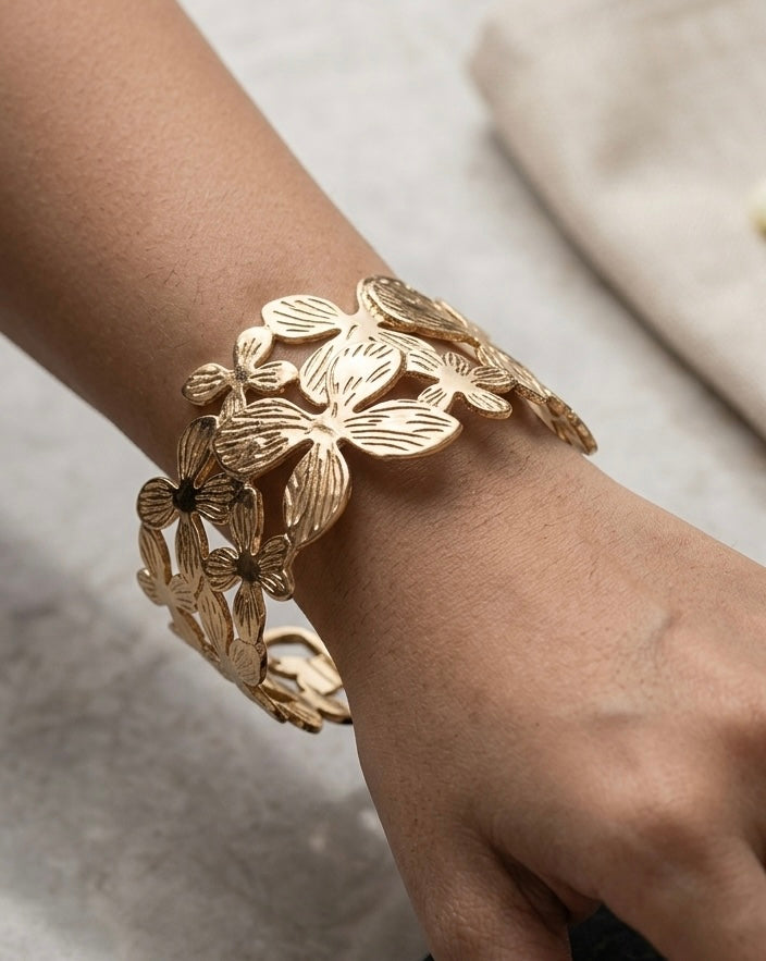 Flower Cuff Bracelet